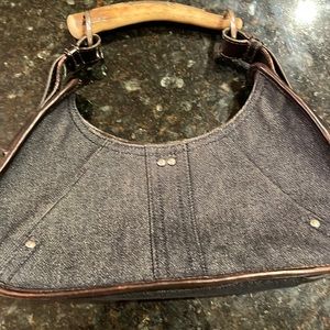 Yves Saint Laurent Rive Gauche RARE vintage Mombasa denim small hobo bag